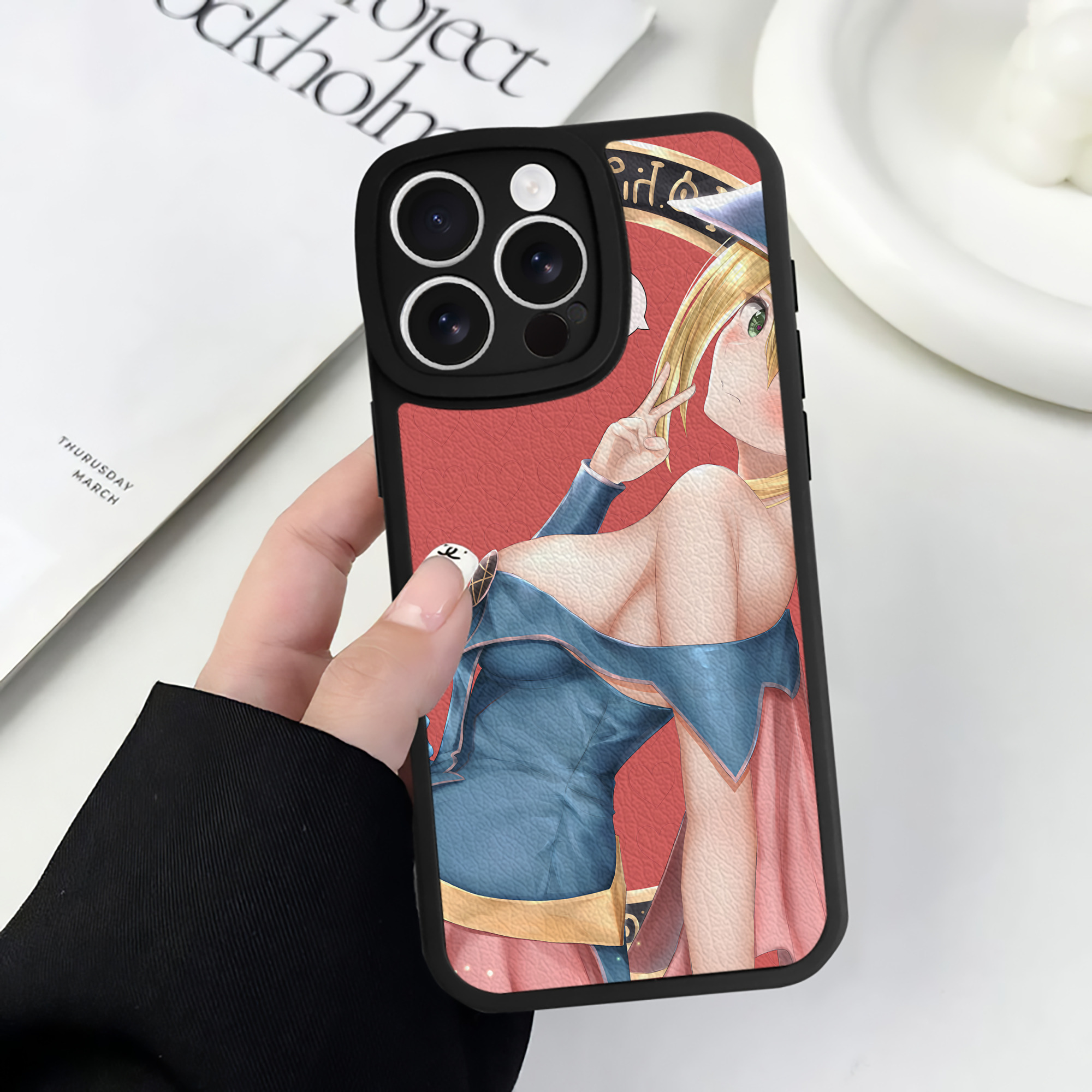 （画像用） 遊☆戯☆王 Yu-Gi-Oh! 【iPhone 16シリーズ対応】シリコンスマホケース（レザー調） 材質：シリコン